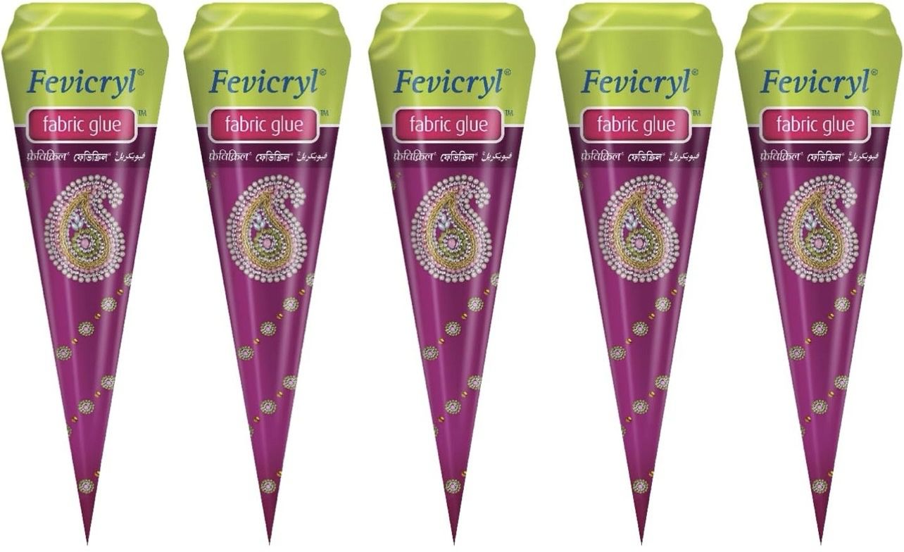 chhavi boutique Embellishments on Fabric, Ideal for Art & Crafts (Pack of 5 Cone - 30g Each) Glue-picture-43