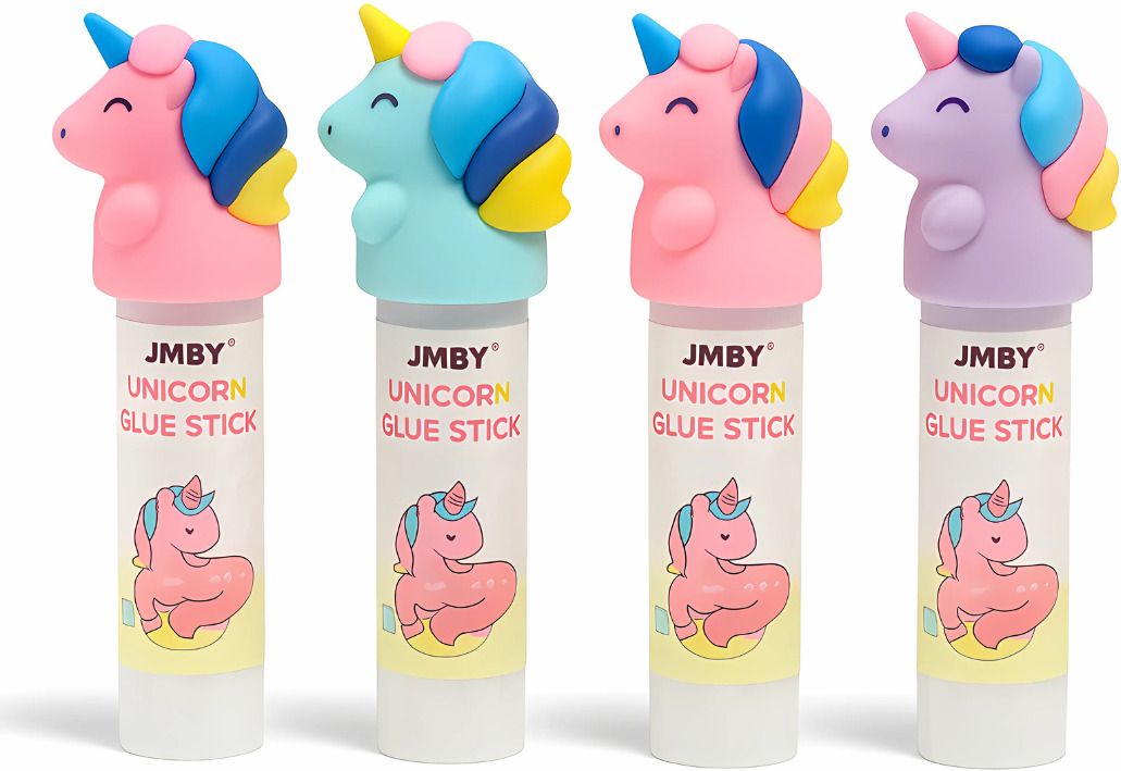 Unicorn Glue Stick - Set of 4 (Cute Animal Cap Glue-image-2