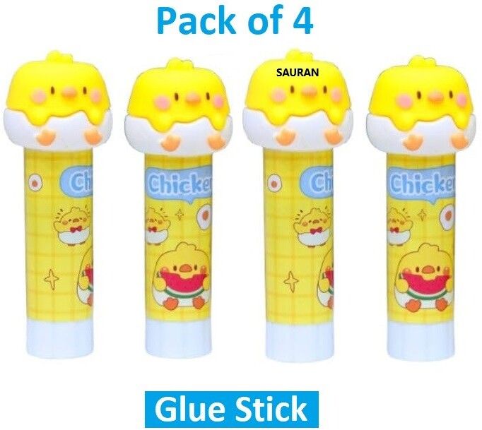 sauran Pack of 4 Decorative Child-friendly Glue Sticks Glue-picture-9