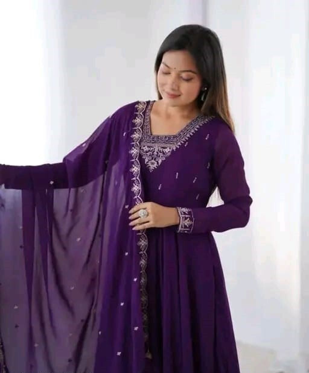 janmashtami Georgette Stitched Anarkali Gown-picture-21
