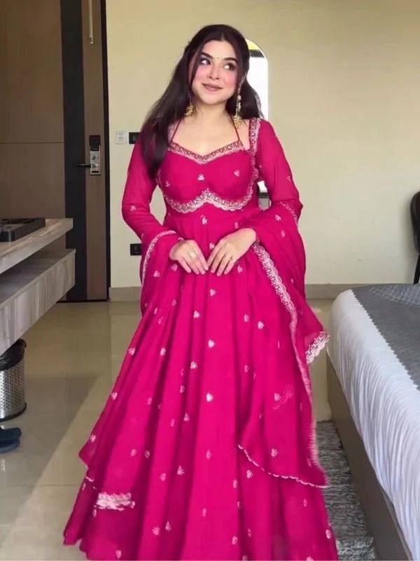 Georgette Stitched Anarkali Gown