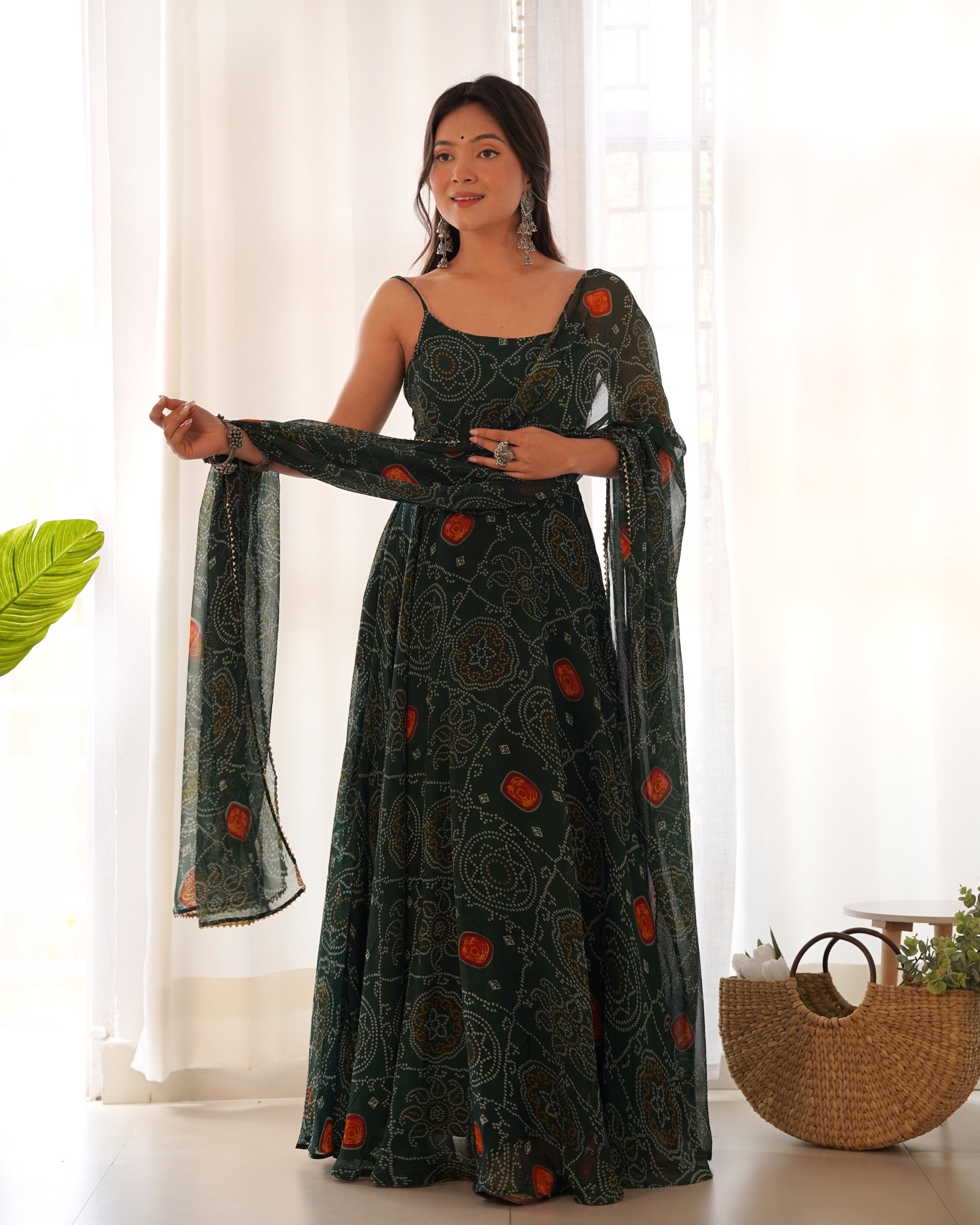 panzora Printed Chiffon Stitched Anarkali Gown-picture-46