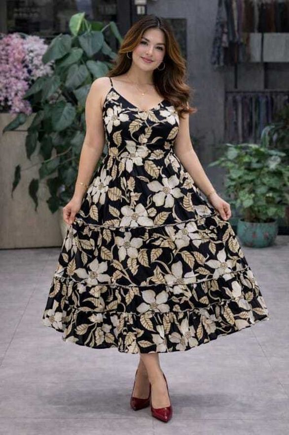 Floral Print Viscose Rayon Stitched Flared/A-line Gown-image-42