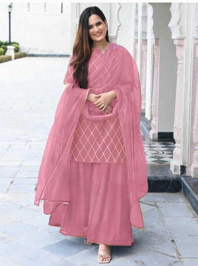 Rayon Blend Stitched Flared/A-line Gown