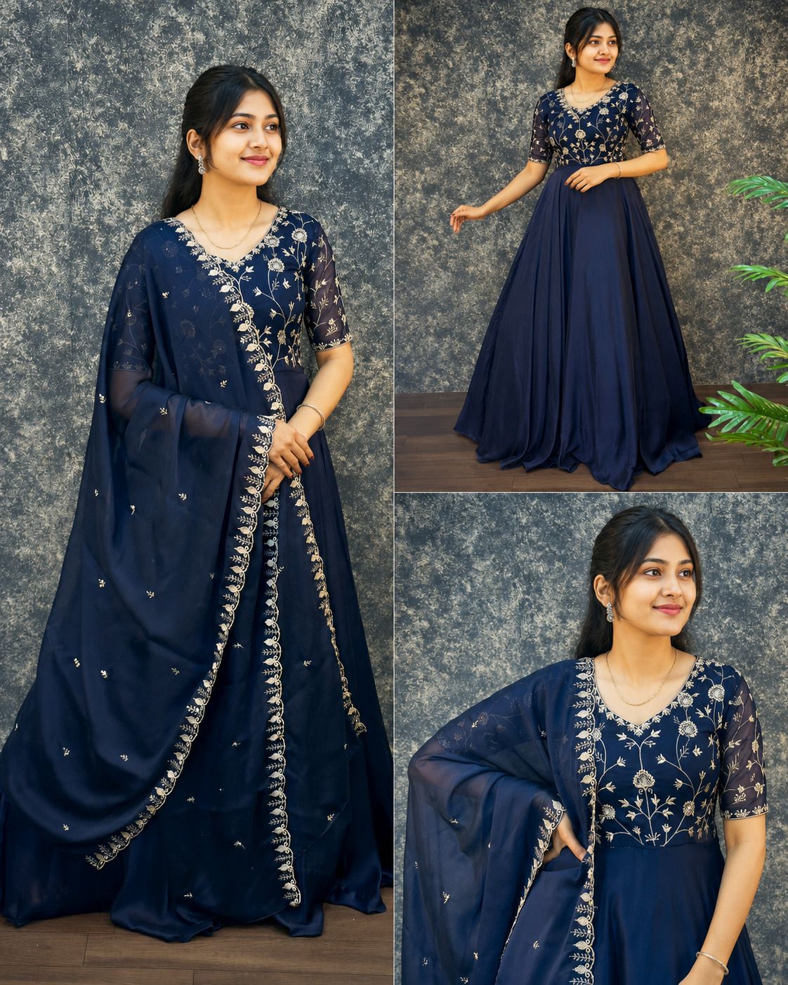 prishva enterprise Embroidered Art Silk Stitched Anarkali Gown-picture-27