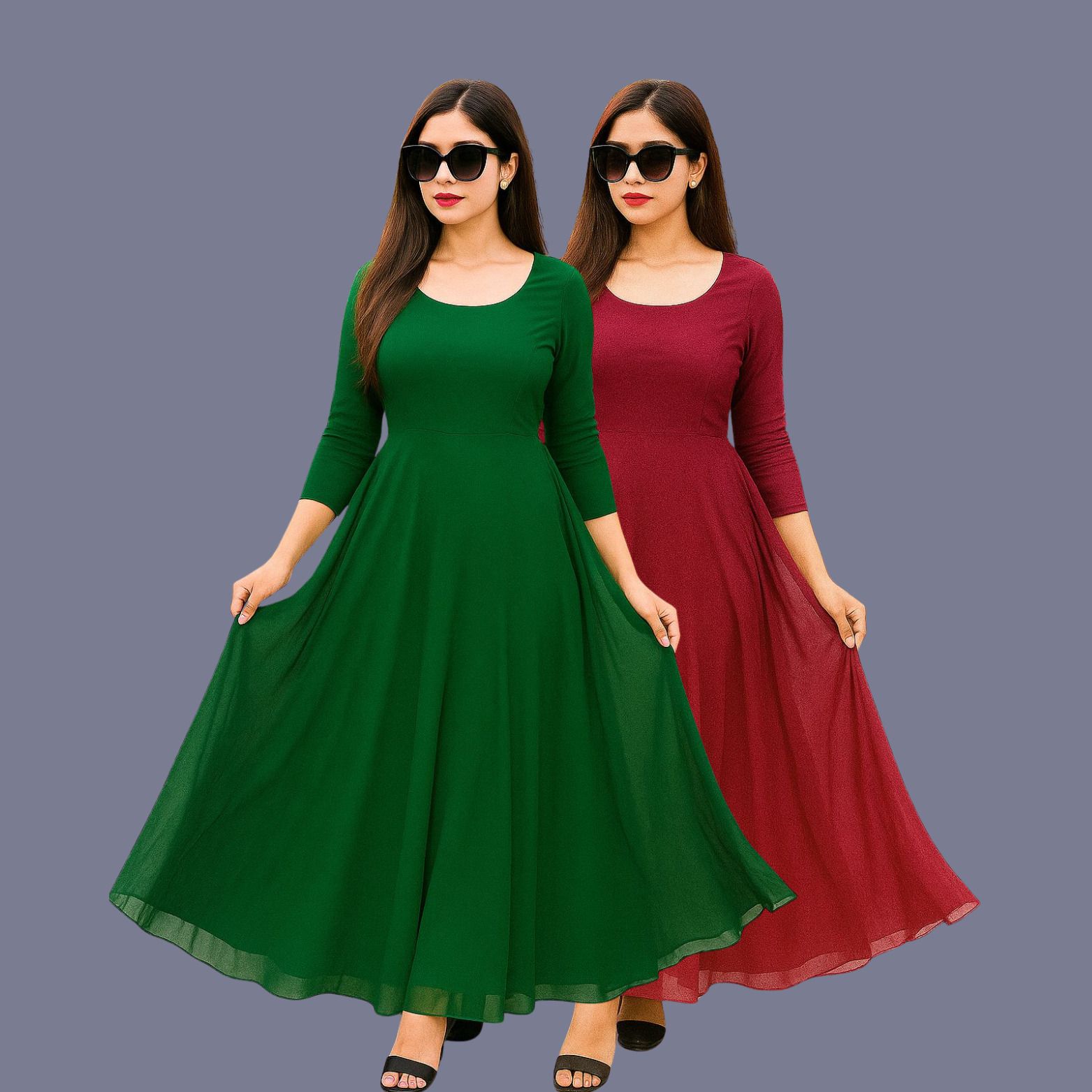Georgette Stitched Anarkali Gown