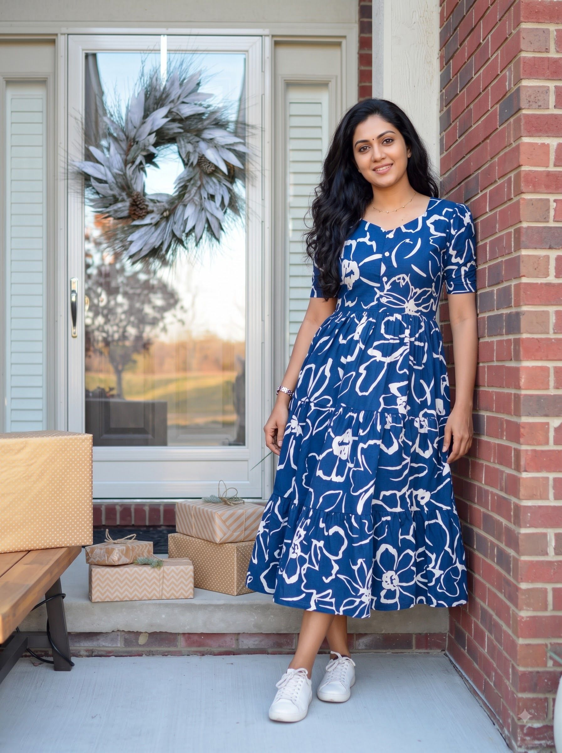 shumeera Printed, Paisley, Self Design Viscose Rayon, Cotton Blend Stitched Flared/A-line Gown-picture-40