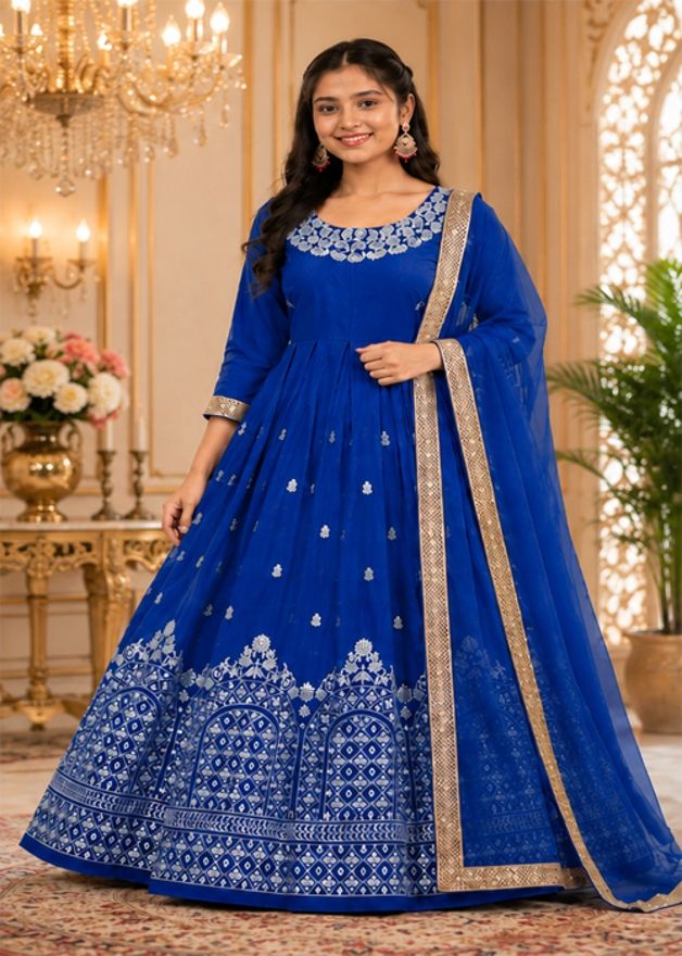 Printed Georgette Stitched Anarkali Gown-image-48