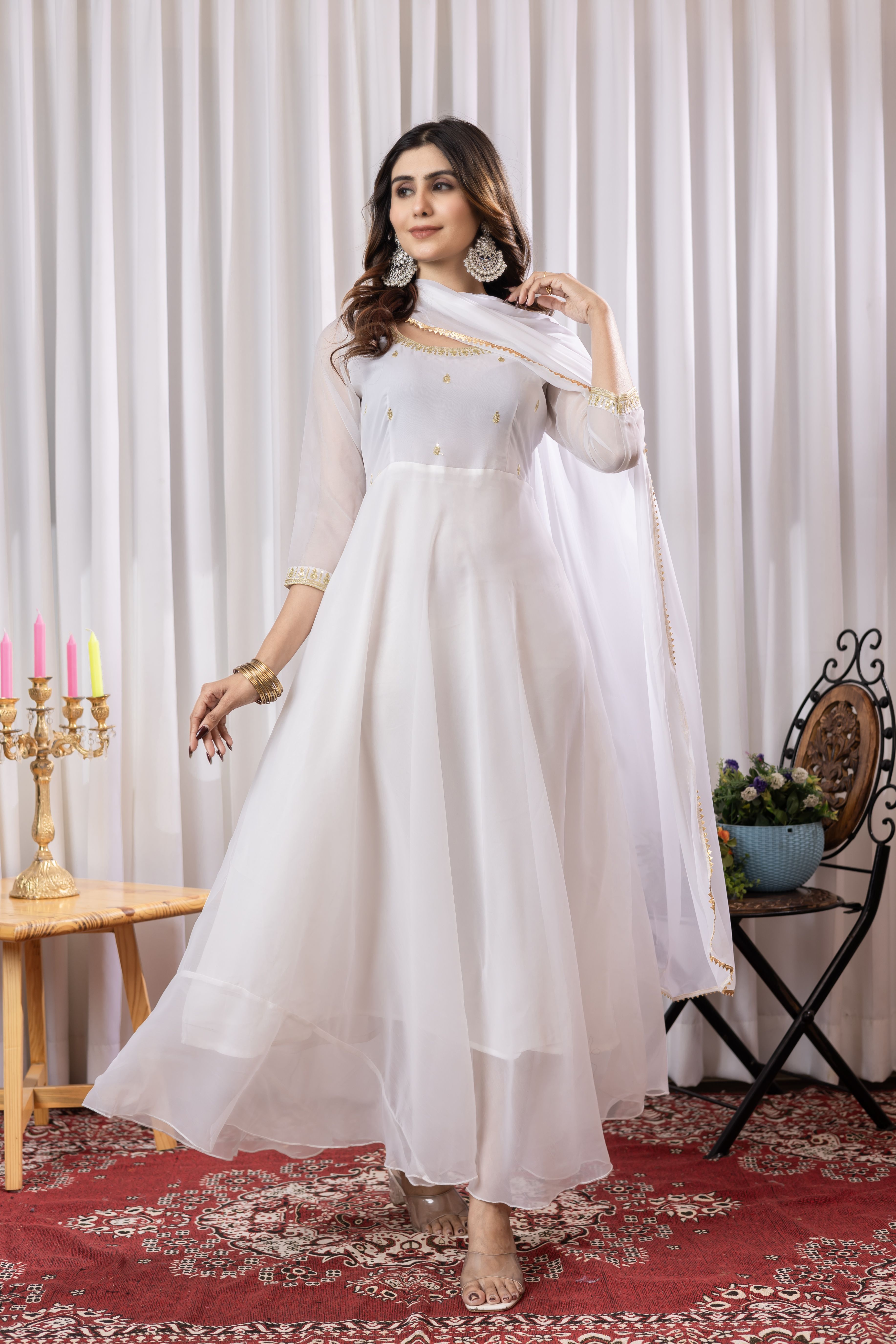 balajikom Solid Georgette Stitched Anarkali Gown-picture-15