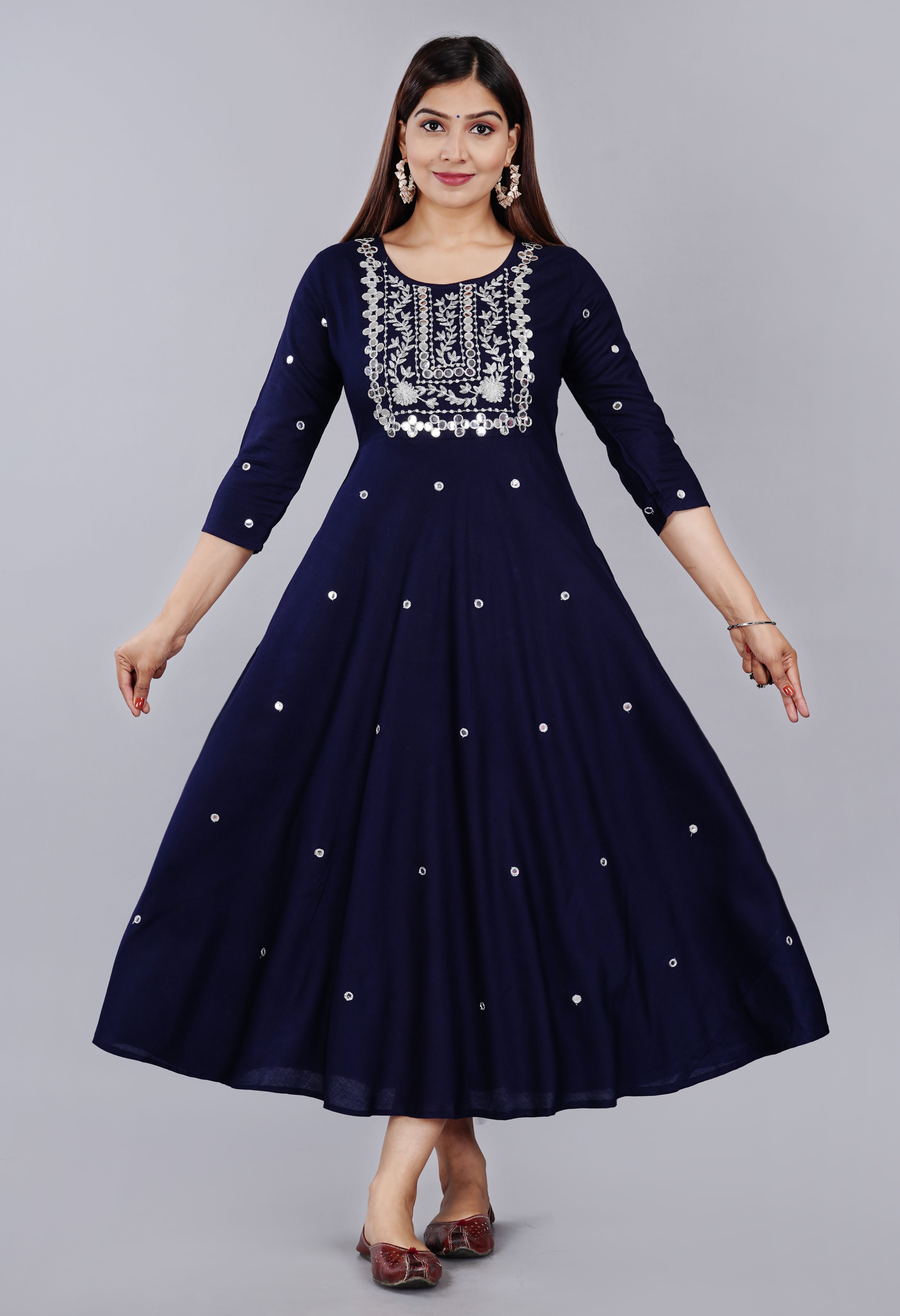 sammarsa Self Design Viscose Rayon Stitched Anarkali Gown-picture-19