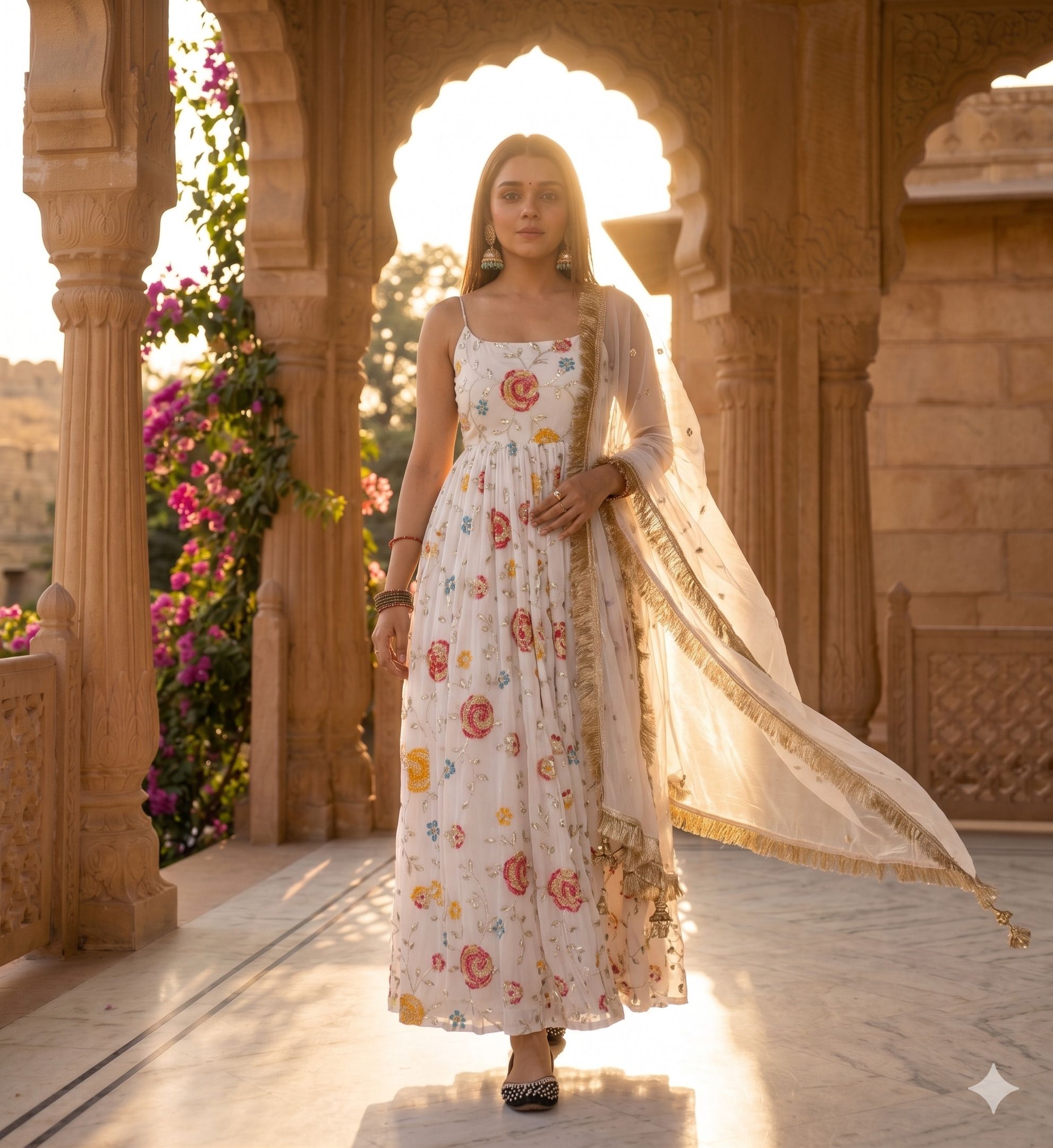 noorbynidhi Embroidered Silk Blend Stitched Anarkali Gown-picture-46