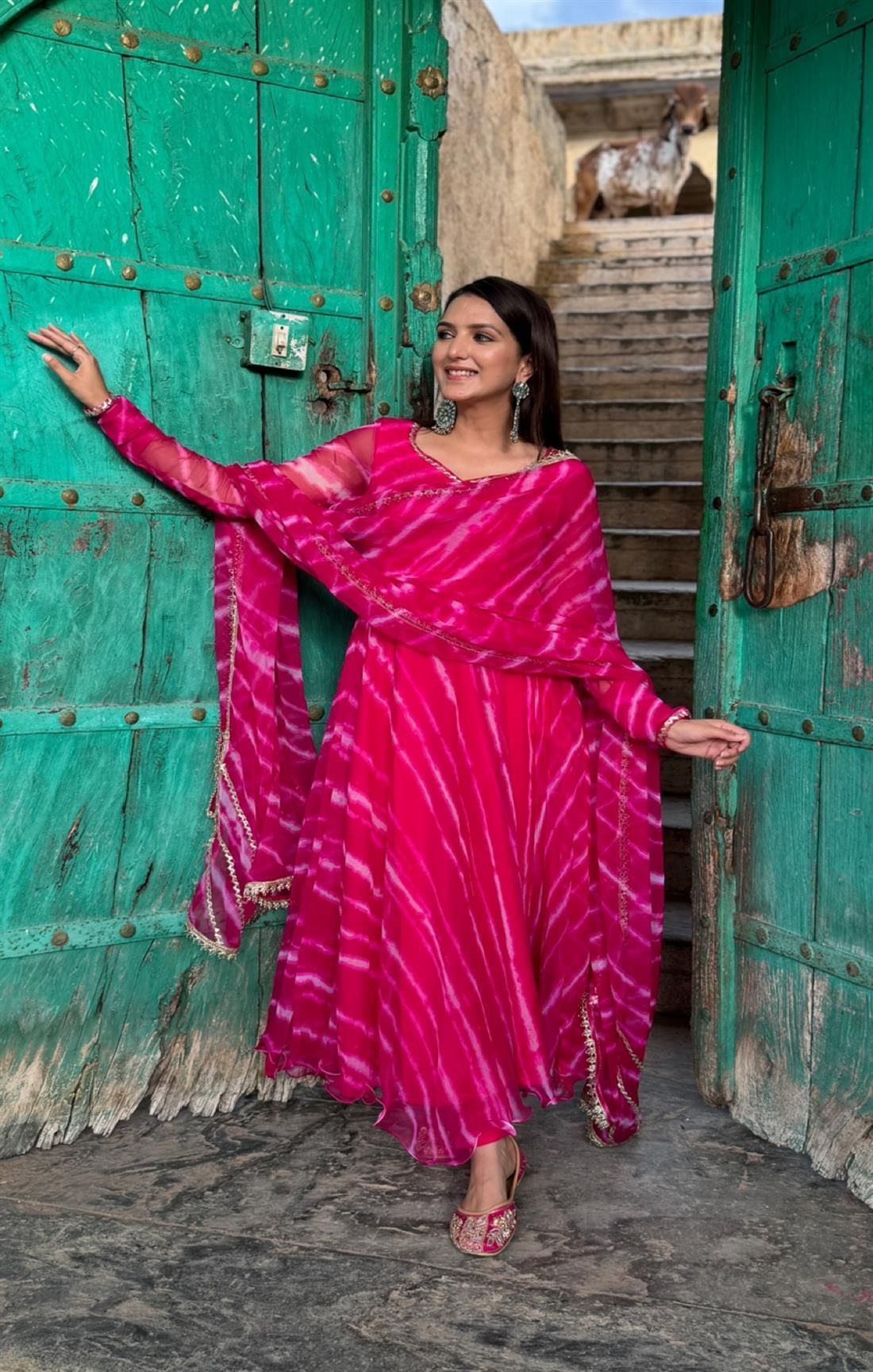 Printed Georgette Stitched Anarkali Gown