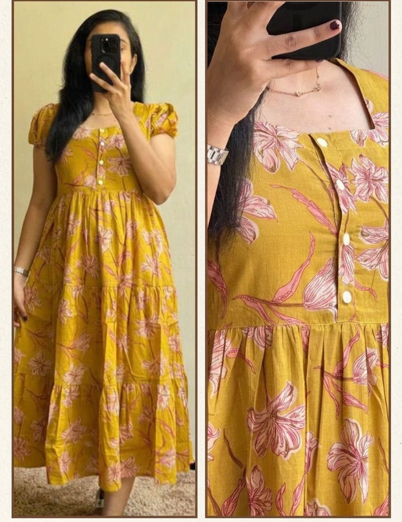 Floral Print Viscose Rayon Stitched Flared/A-line Gown-image-44