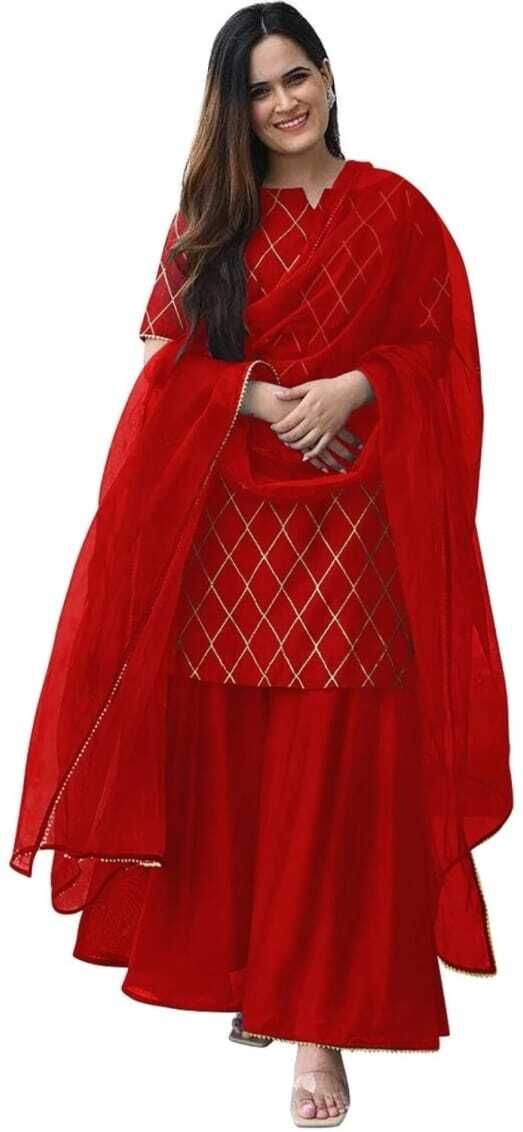 eshanay enterprise Rayon Blend Stitched Flared/A-line Gown-picture-10