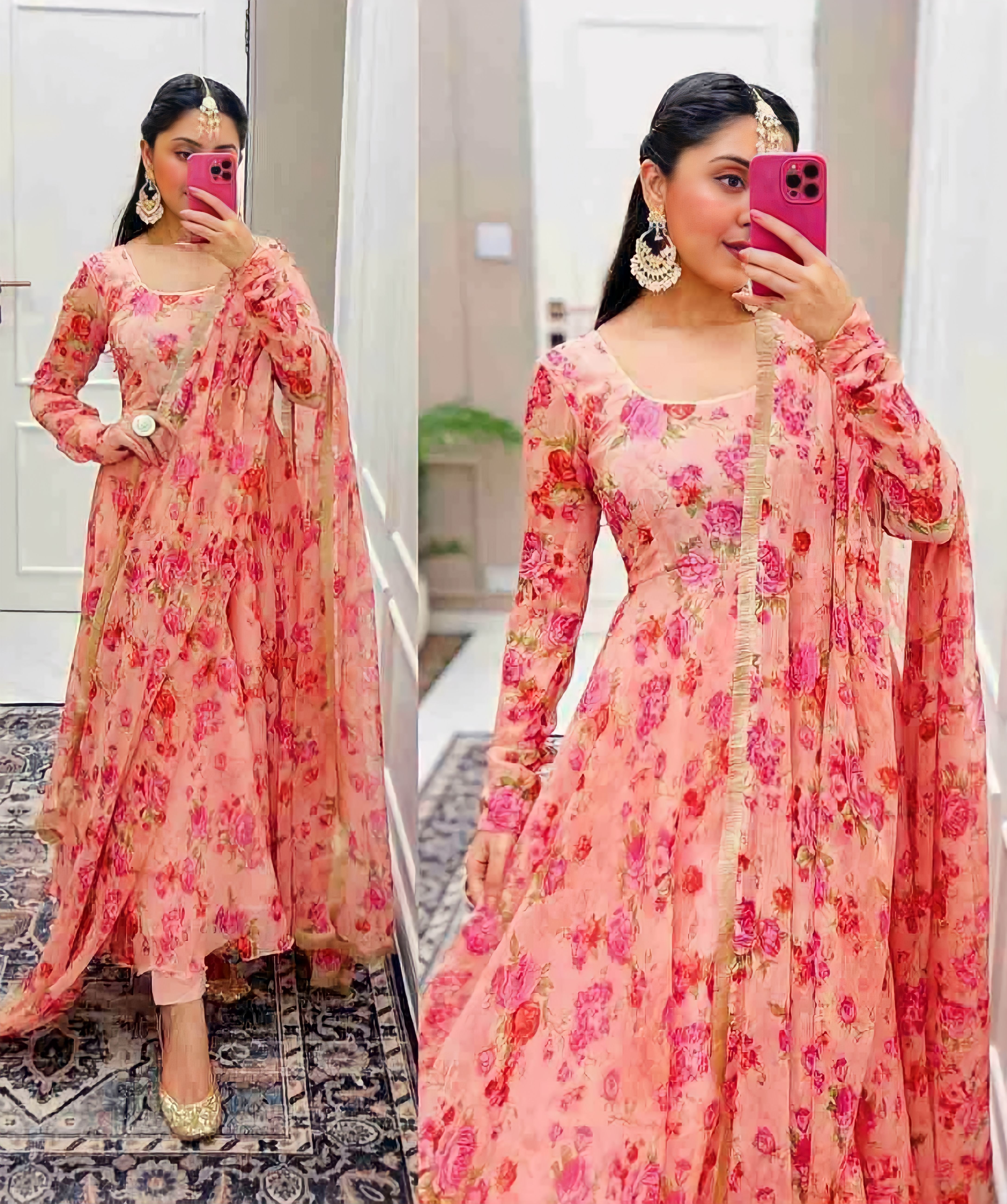 helwin designer Georgette Stitched Anarkali Gown-picture-25