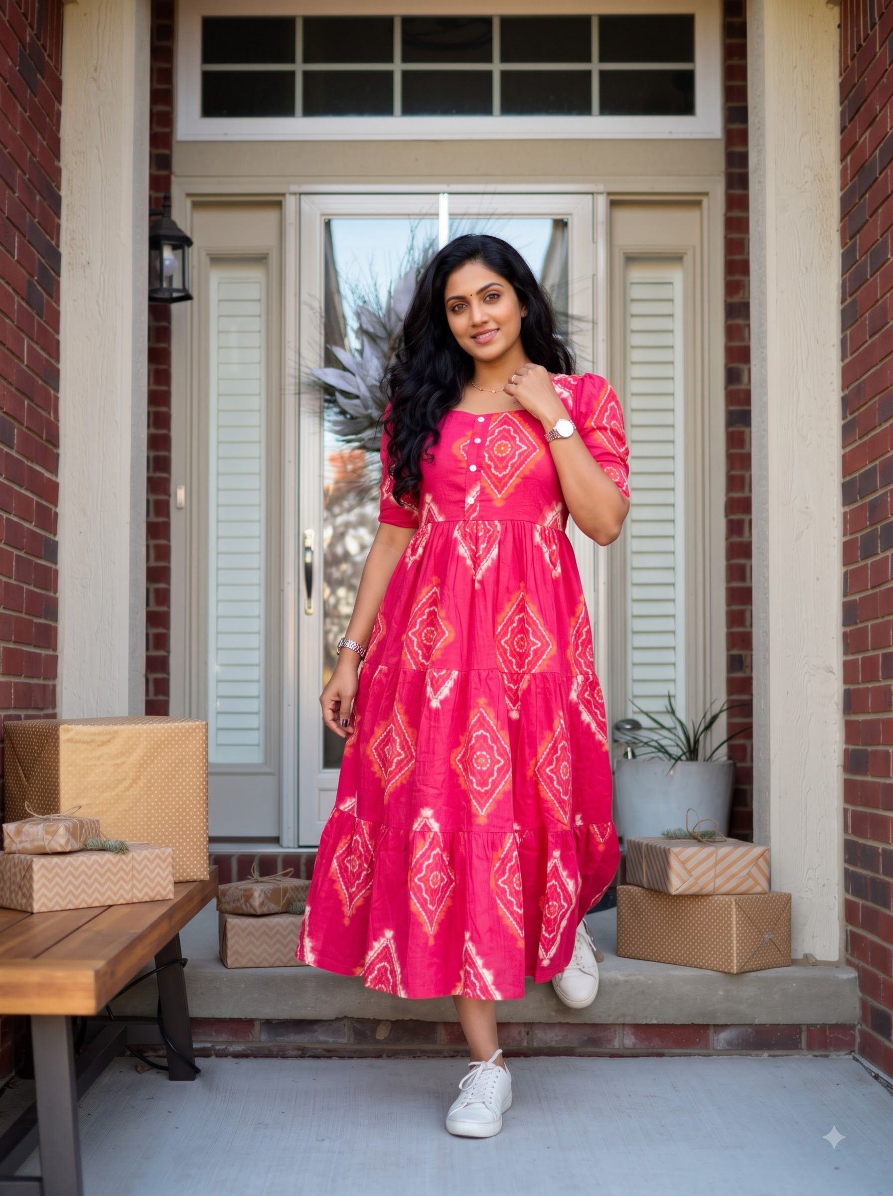 shumeera Printed, Paisley, Self Design Viscose Rayon, Cotton Blend Stitched Flared/A-line Gown-picture-28
