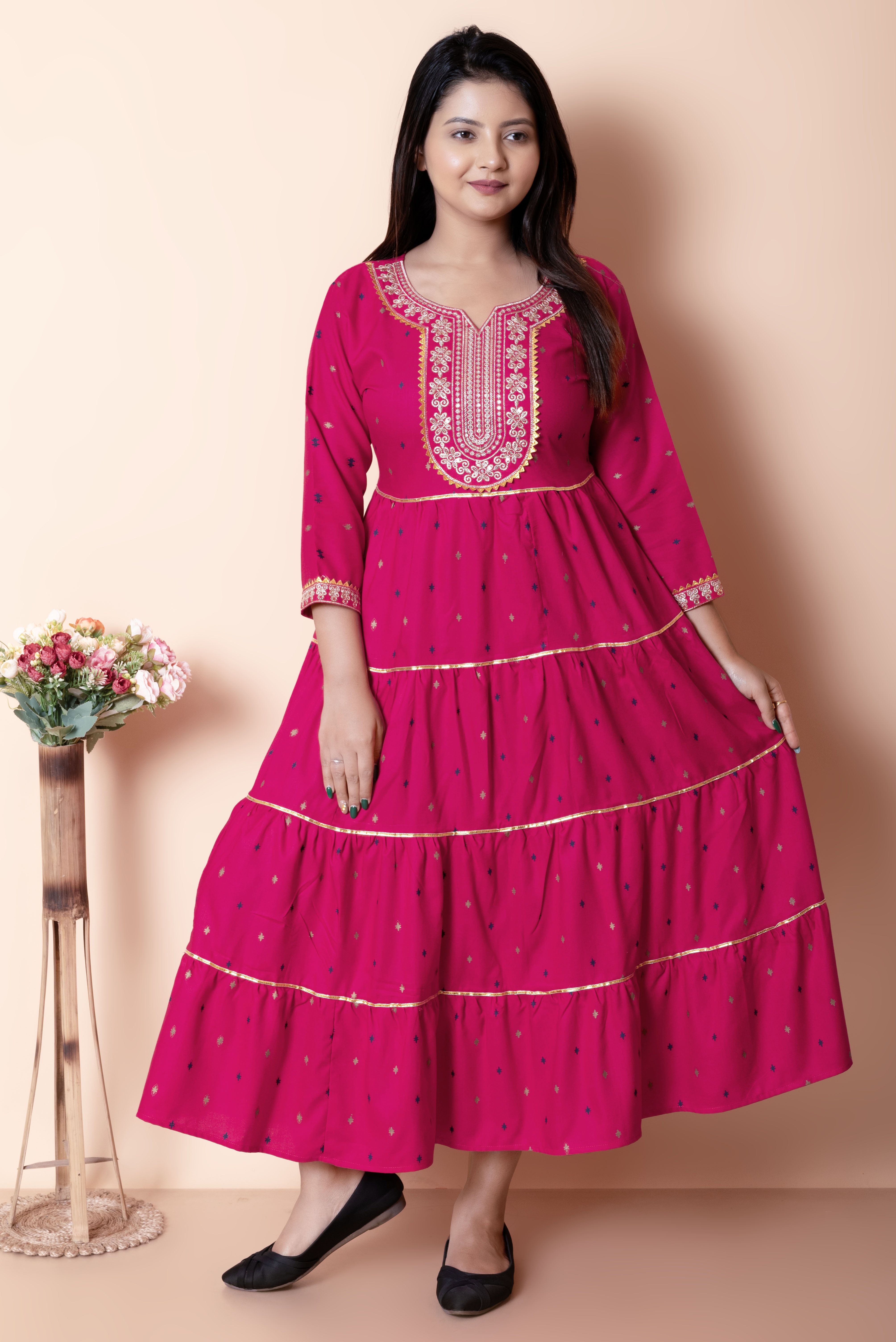 kashiscreation Embroidered Viscose Rayon Stitched Anarkali Gown-picture-10