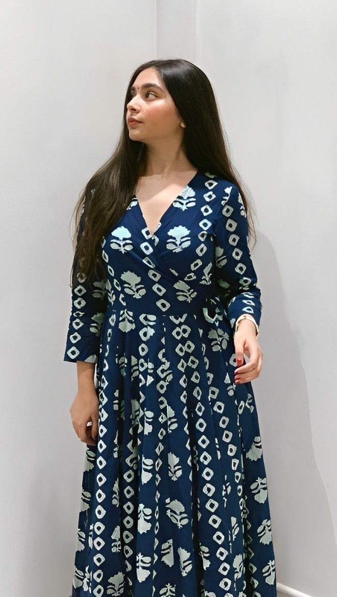 aadvisoul Floral Print Pure Cotton Stitched Flared/A-line Gown-picture-18