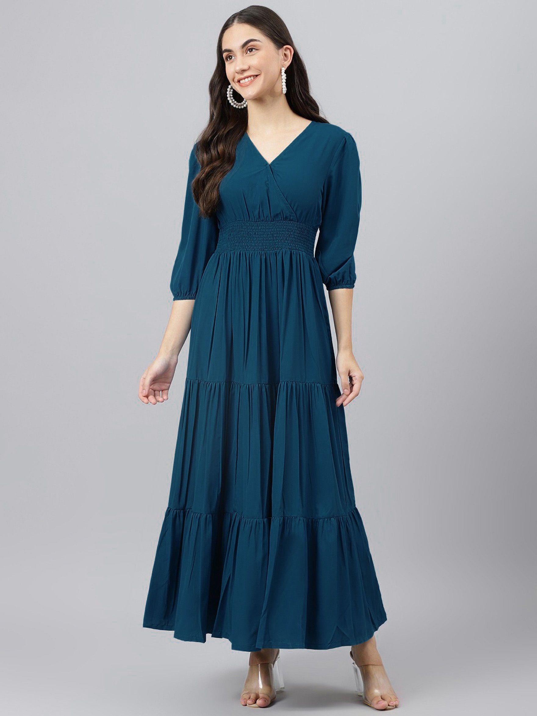 femvy Solid Cotton Rayon Stitched Anarkali Gown-picture-10