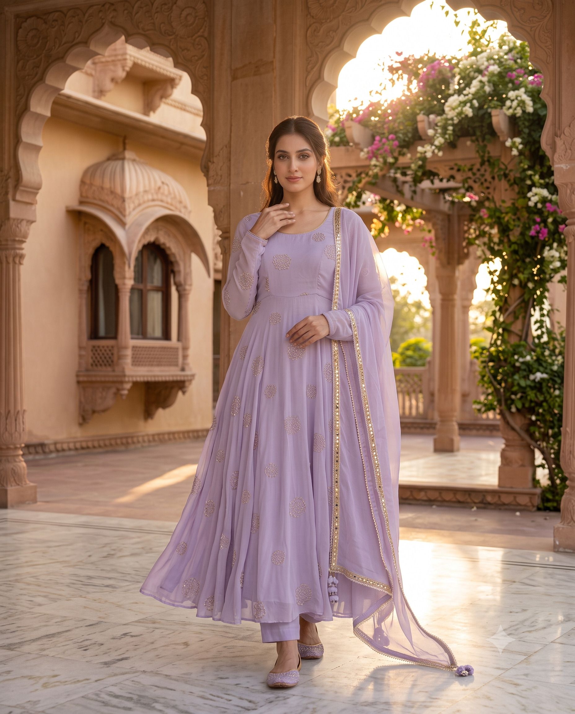 noorbynidhi Embroidered Silk Blend Stitched Anarkali Gown-picture-44