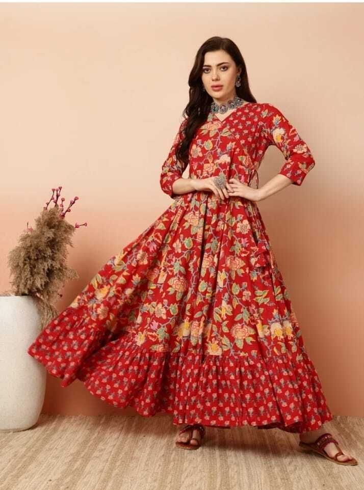 Printed Pure Cotton Stitched Anarkali Gown-image-41