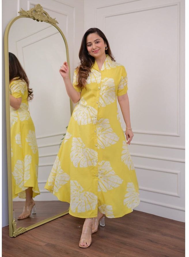 scam jod Floral Print Viscose Rayon Stitched Anarkali Gown-picture-24