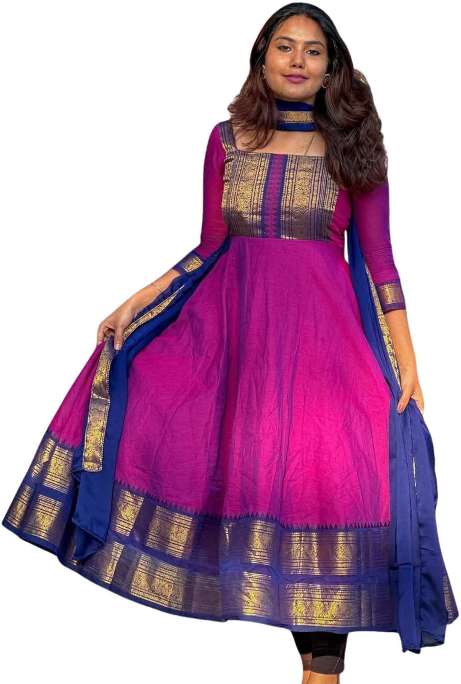 dosparo Woven Silk Blend Stitched Anarkali Gown-picture-23