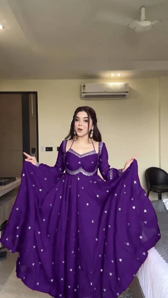 bhurakhiya Georgette Stitched Anarkali Gown-picture-17