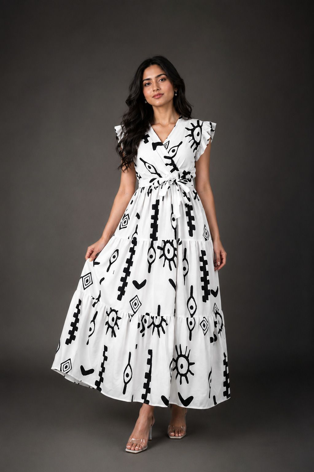 varni enterprise Printed Viscose Rayon Stitched Anarkali Gown-picture-11