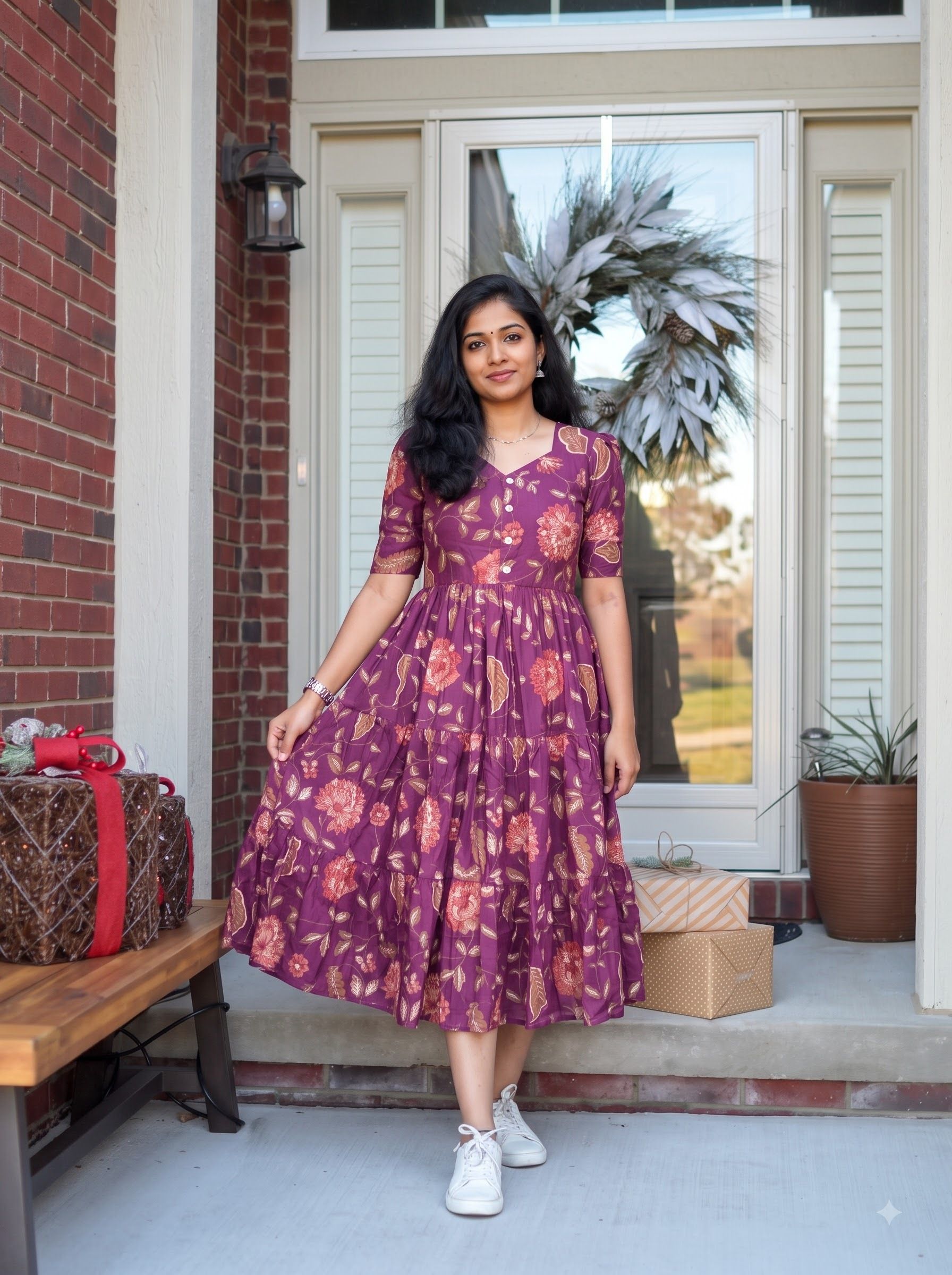 Printed, Paisley, Self Design, Floral Print Viscose Rayon, Cotton Blend Stitched Anarkali Gown-image-19
