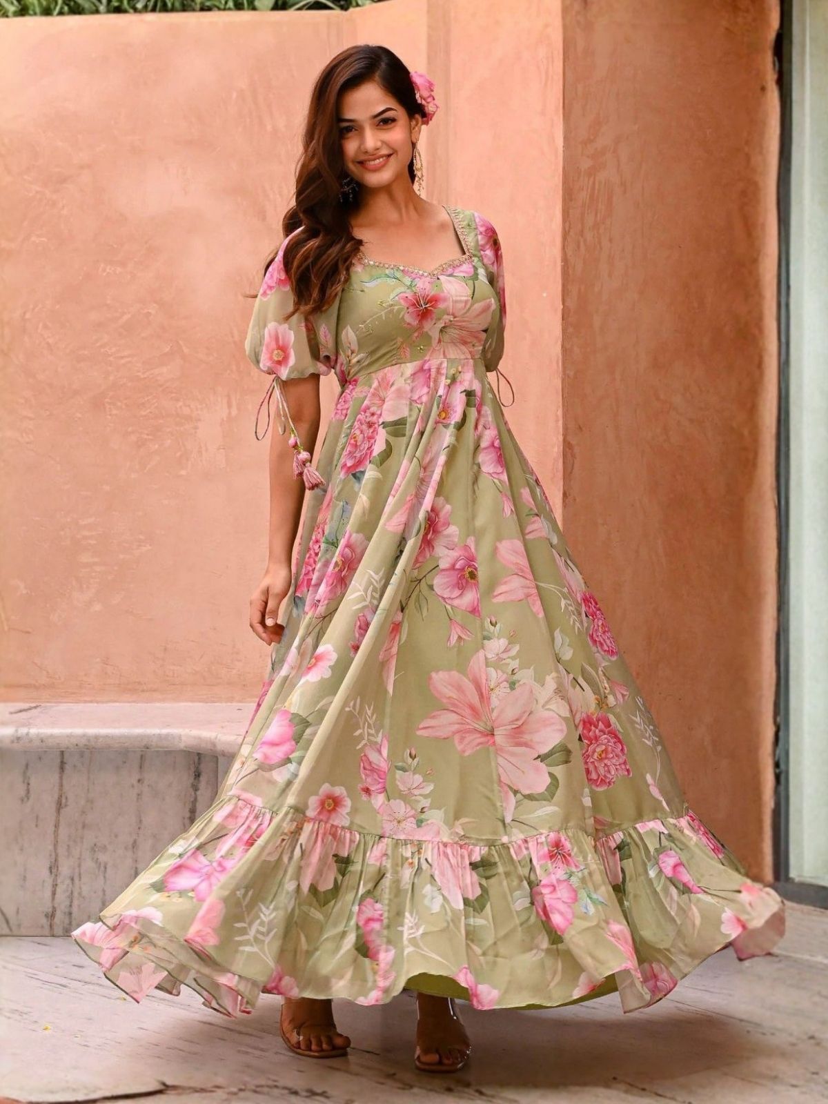 odette Cotton Blend Stitched Anarkali Gown-picture-14