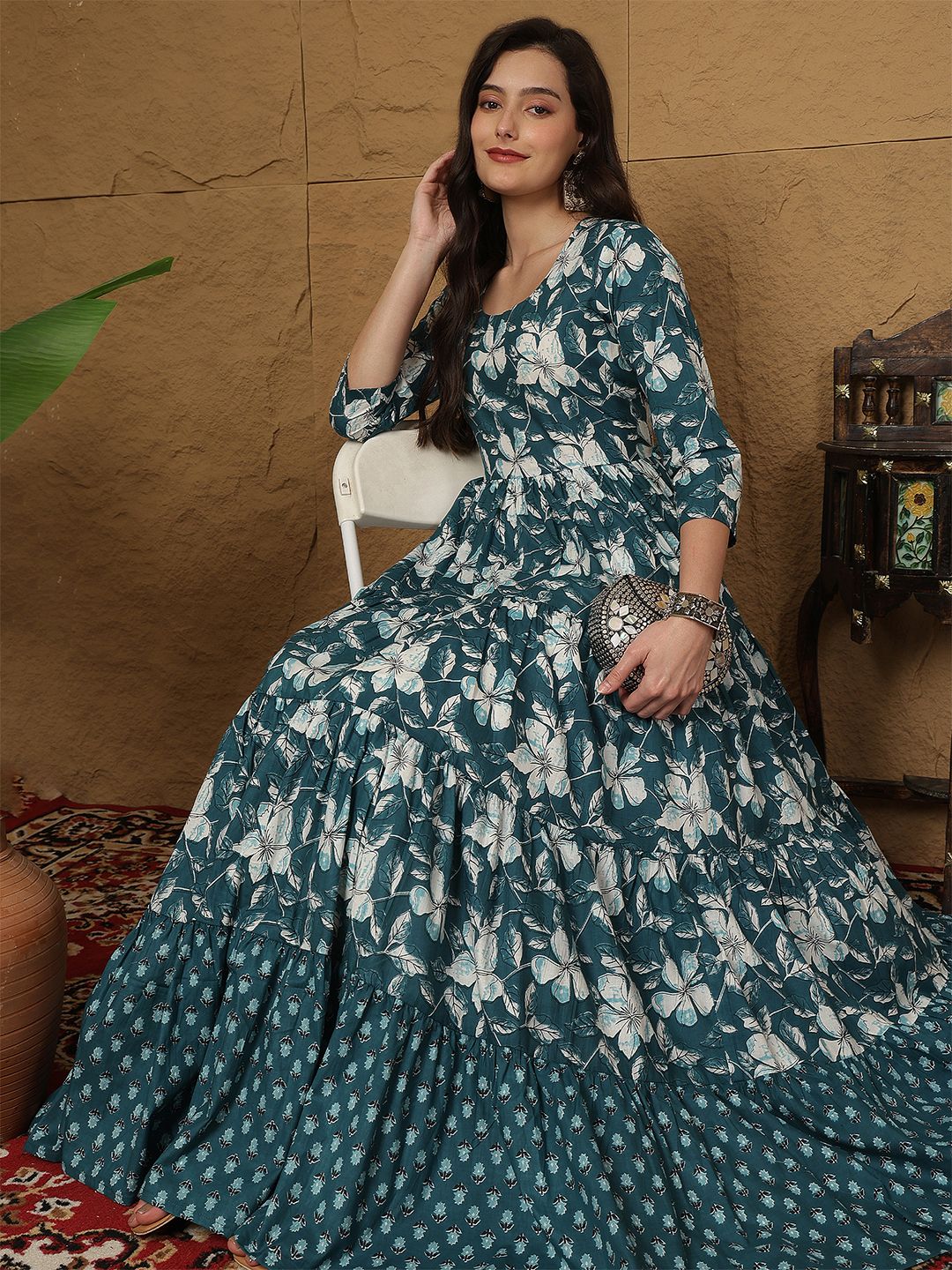 glam roots Printed Rayon Blend Stitched Anarkali Gown-picture-24