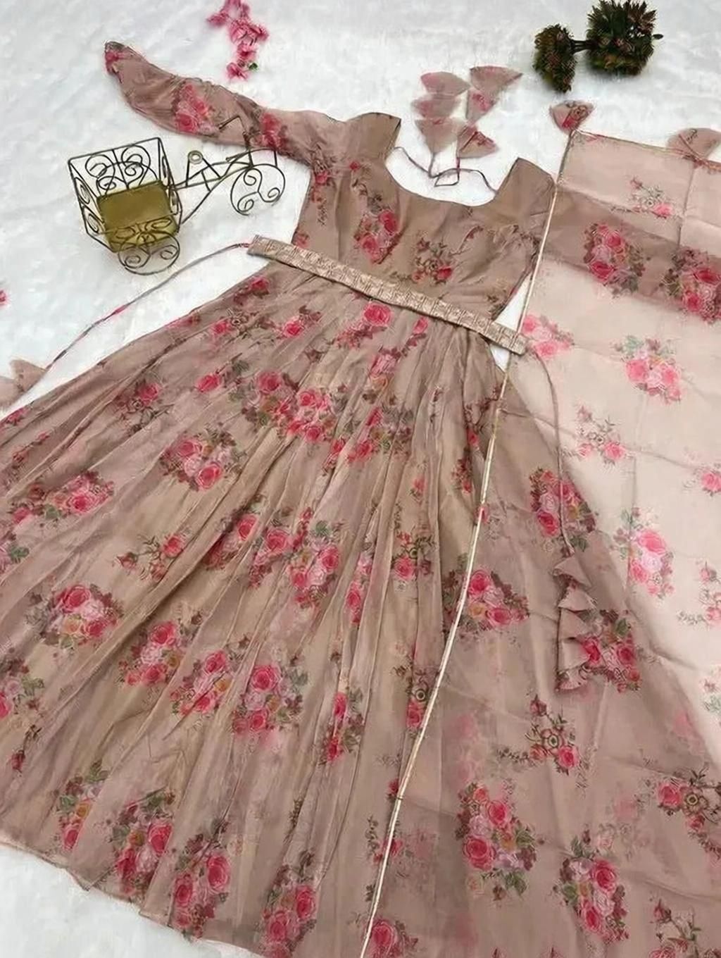 Printed Georgette Stitched Anarkali Gown-image-44