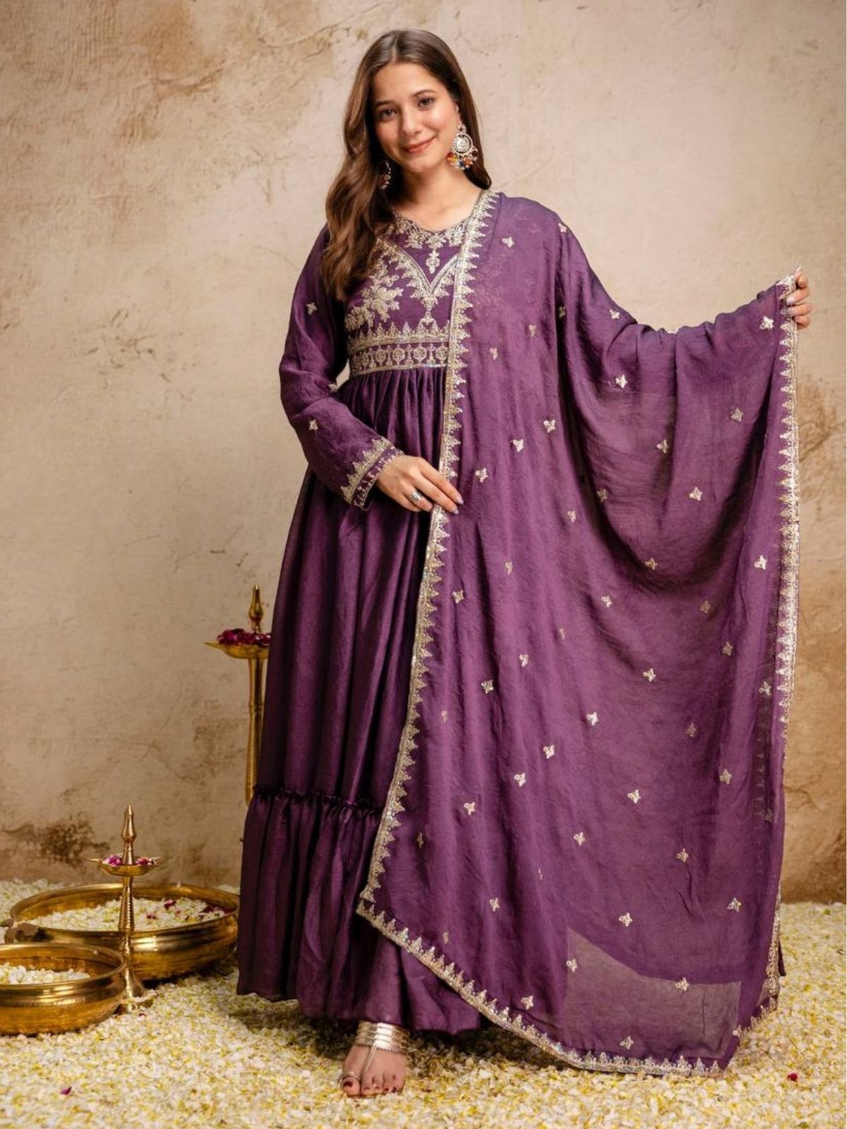 odette Silk Blend Stitched Anarkali Gown-picture-13