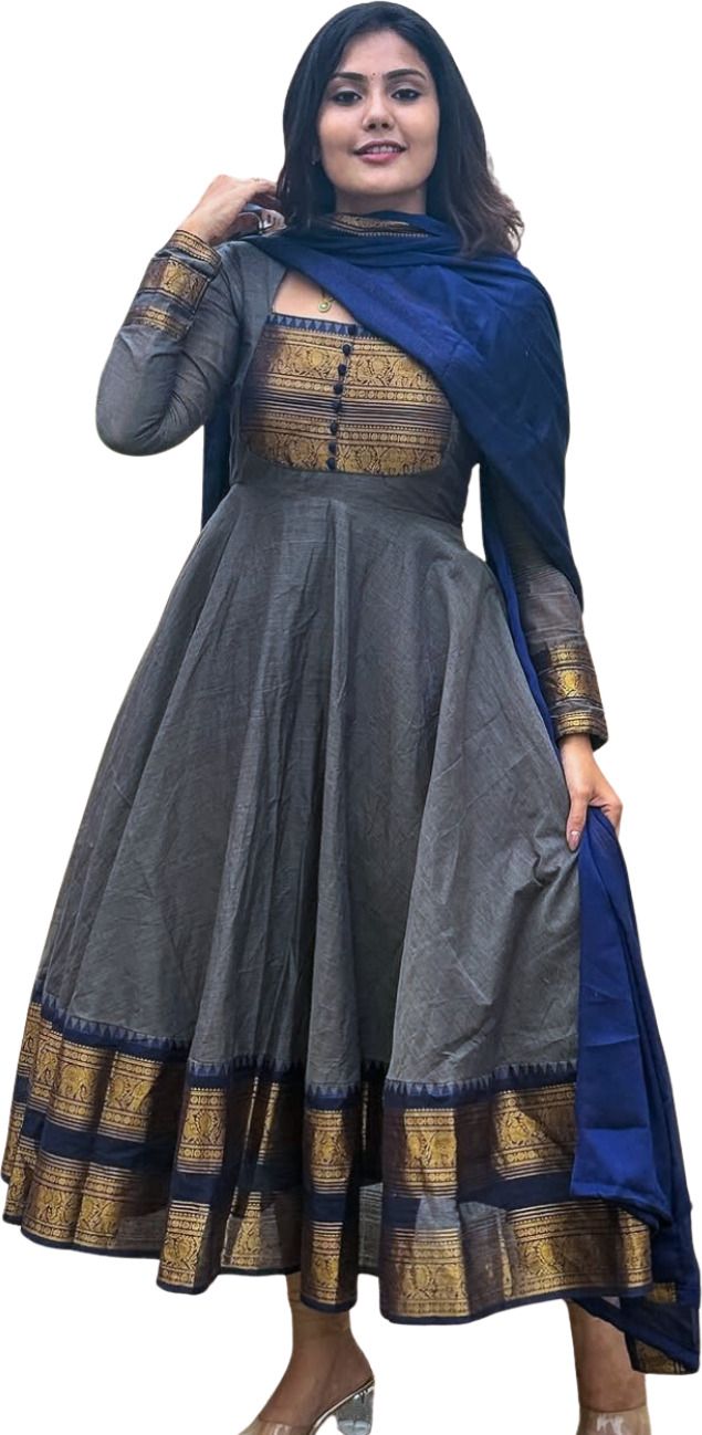 dosparo Woven, Embellished Chanderi Stitched Anarkali Gown-picture-22