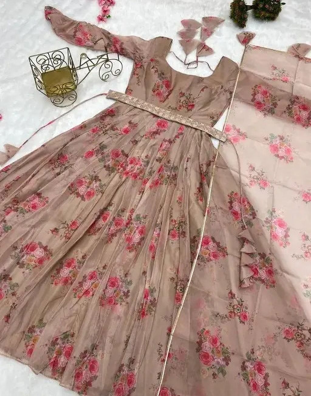 Printed Georgette Stitched Anarkali Gown-image-41