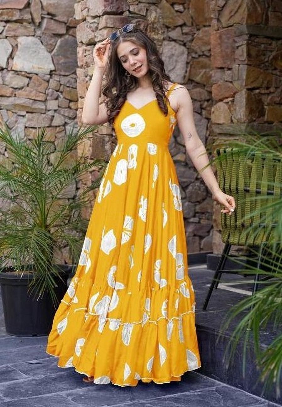 Printed Viscose Rayon Stitched Anarkali Gown-image-42