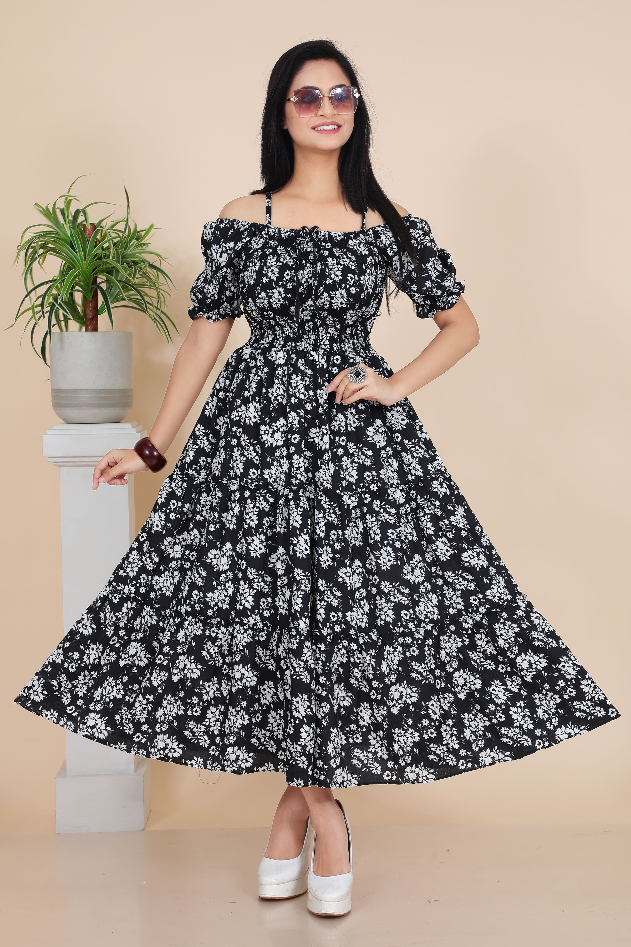 Women Gown Black Maxi/Full Length Dress-image-44