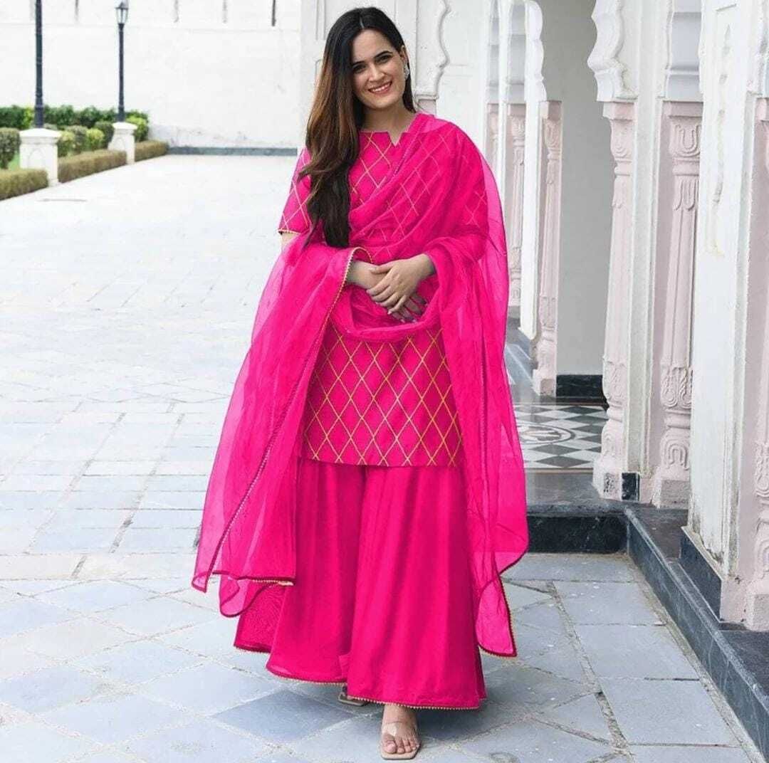 Rayon Blend Stitched Flared/A-line Gown