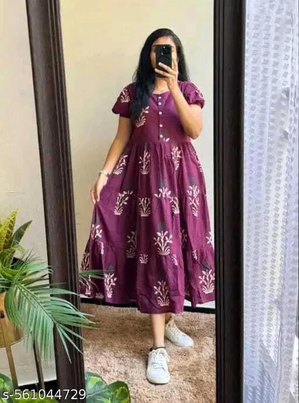 plushop Printed Viscose Rayon Stitched Anarkali Gown-picture-24