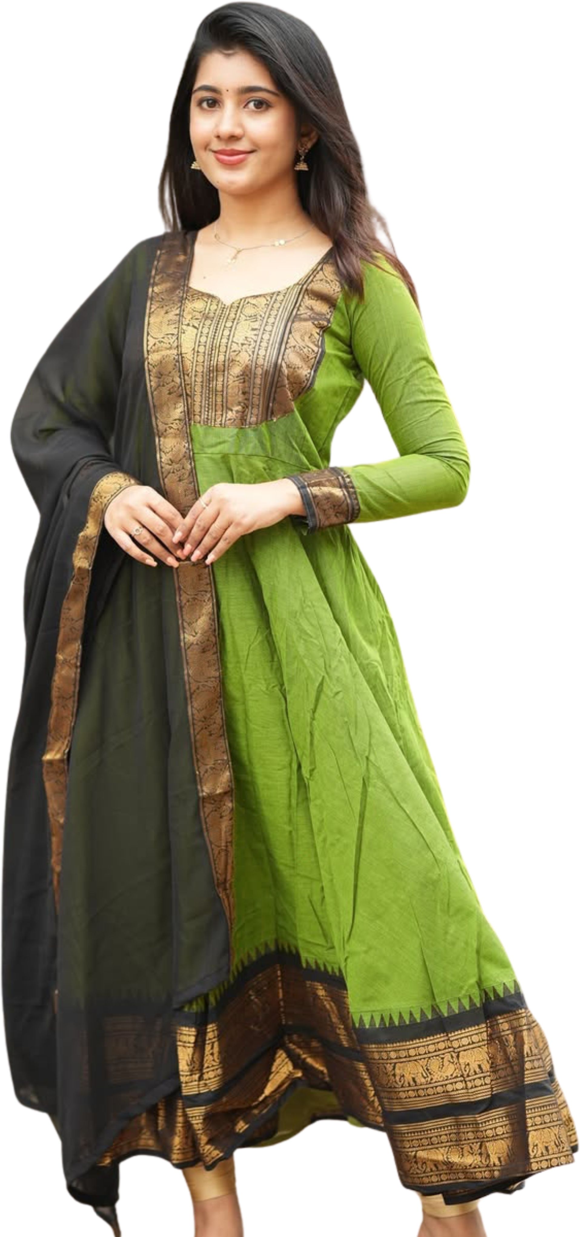 dosparo Woven Silk Blend Stitched Anarkali Gown-picture-21