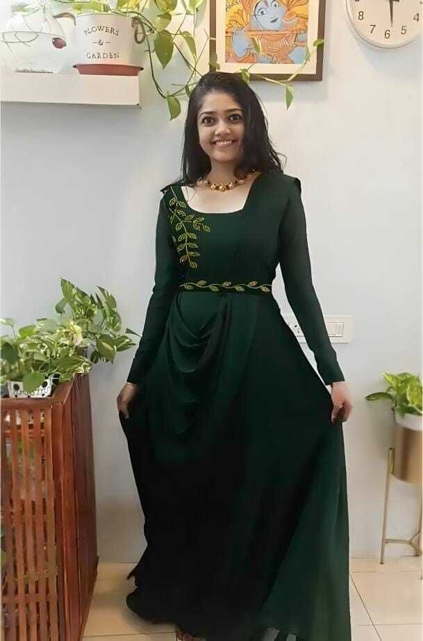 bajrang creation Georgette Stitched Anarkali Gown-picture-16