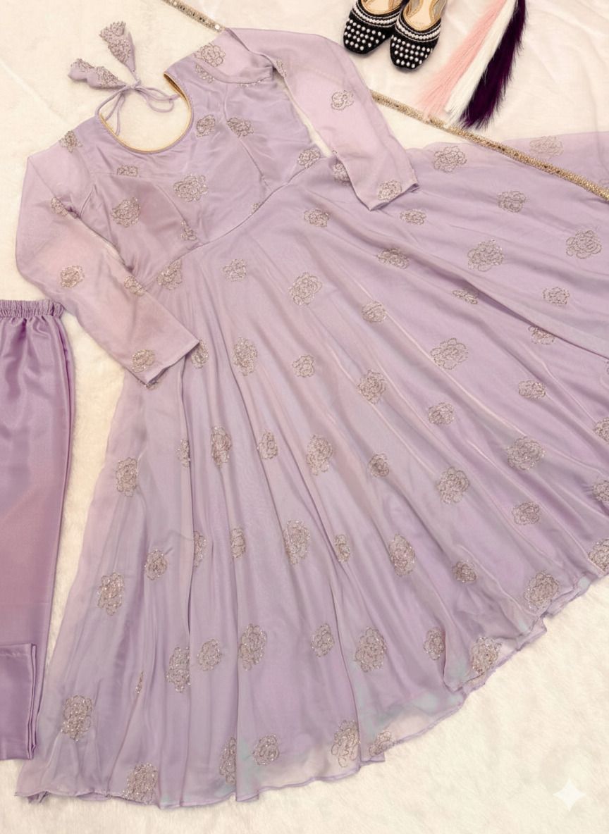 noorbynidhi Embroidered Silk Blend Stitched Anarkali Gown-picture-29