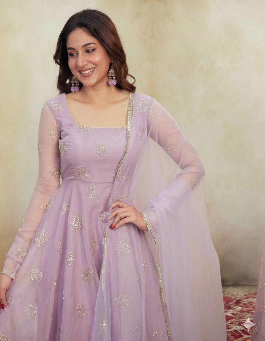 noorbynidhi Embroidered Silk Blend Stitched Anarkali Gown-picture-47