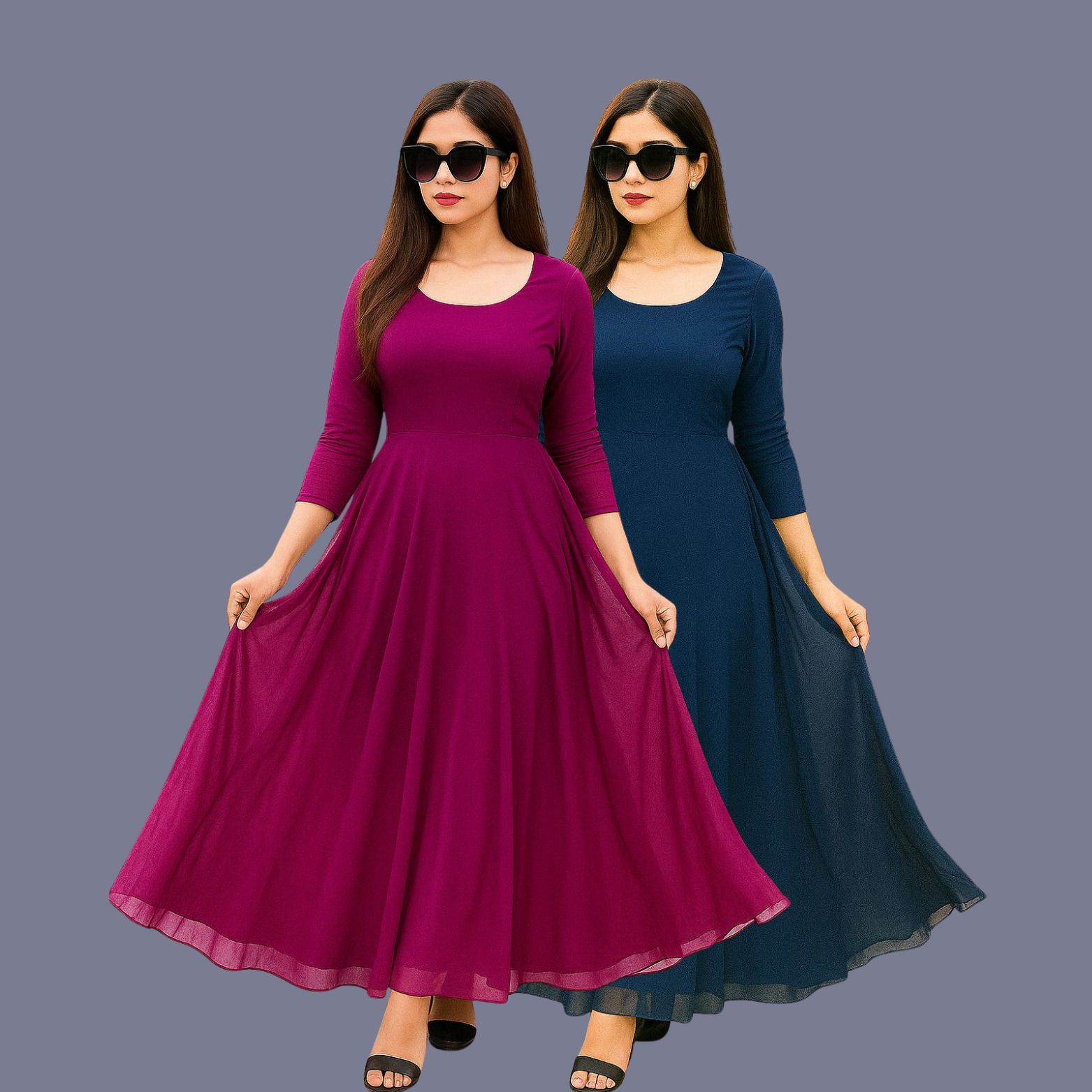 bello Georgette Stitched Anarkali Gown-picture-19