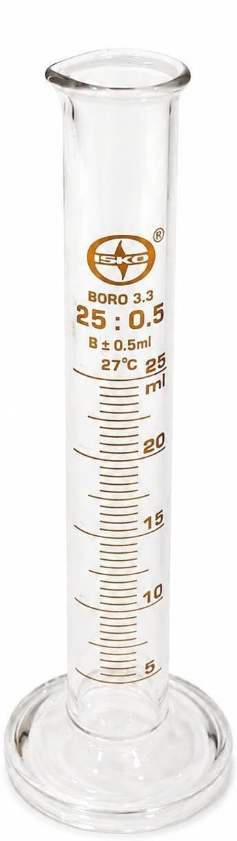 aishimpex 25ML Borosilicate Glass Graduated Measuring Cylinder Glass Graduated Cylinder-picture-20