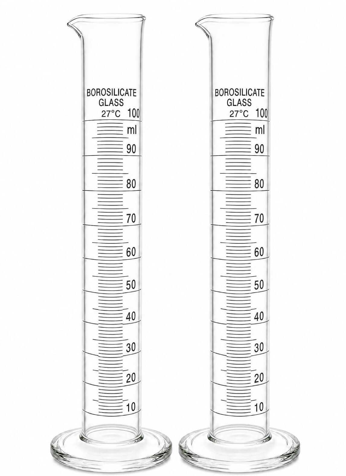 corelab scientific Cylinder with Round Glass Base (Pack of 2) Borosilicate Glass Graduated Cylinder-picture-32