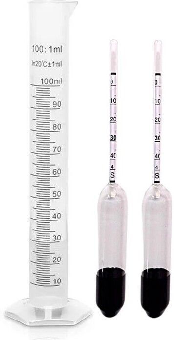 siralab Double-Tested Milk Lactometer 2 Pcs with 100ml Measuring Cylinder Plastic Graduated Cylinder-picture-19