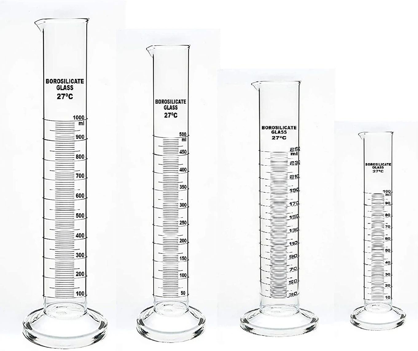 Glass Graduated Measuring Cylinder for Laboratory (1000ml, 500ml, 250ml, 100ml) Borosilicate Glass Graduated Cylinder-image-32