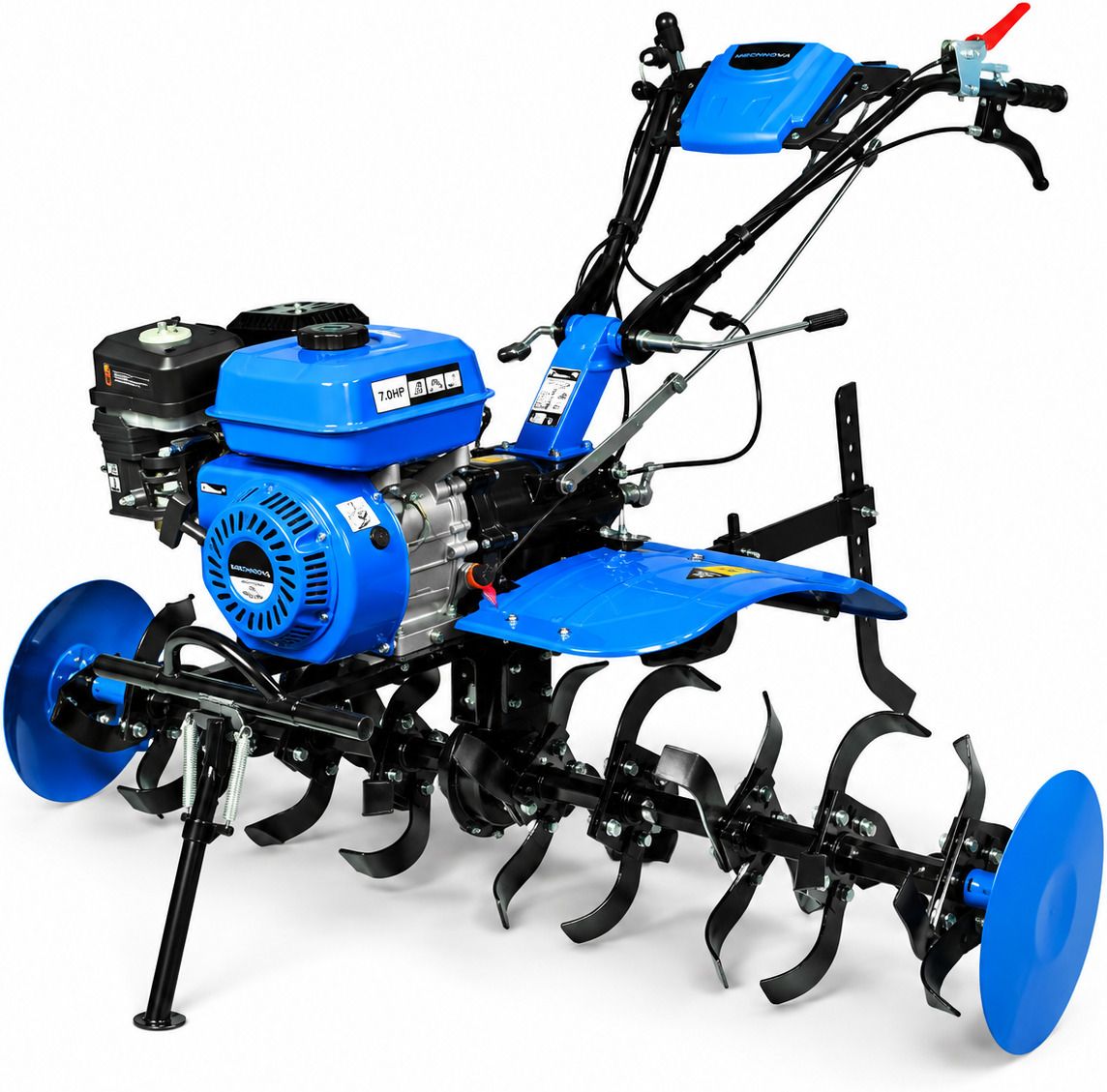 7HP 208cc Heavy Duty Petrol Power Tiller Weeder With Side Disc – Tube Tire Fuel Grass Trimmer-image-12